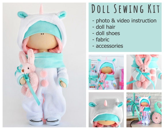 Queen Doll Handmade Girl Gift Tilda Rag Doll Small Fairy Rag Doll Pattern Tilda Doll Sewing Kit for Mom Sewing Cloth Doll Kit