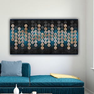 99 Names of Allah Canvas Print, Islamic Wall Art, Asmaul Husna Arabic Calligraphy, Modern Islam Decorations, Eid Gifts, Unique Islamic Gift