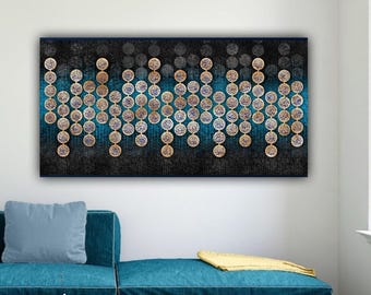 99 Names of Allah Canvas Print, Islamic Wall Art, Asmaul Husna Arabic Calligraphy, Modern Islam Decorations, Eid Gifts, Unique Islamic Gift