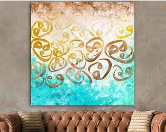 Waw Islamic Wall Art Canvas Print, Vav ,Quran Decor, Arabic Calligraphy, Modern Islam Decoration, Eid Gifts, Unique Islamic Gift