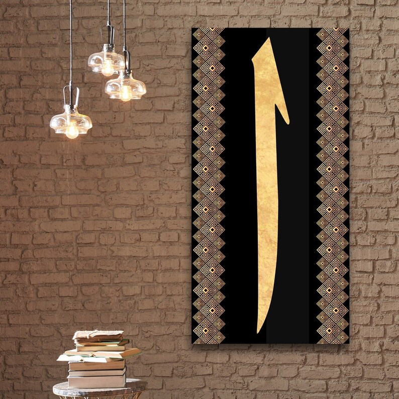 Elif Islamic Wall Art Arabic Art Unique Design Canvas Print Etsy