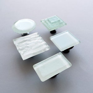 White Accent Glass Knob. White Matte Glass Knob. Artistic White Glass Handle. Accent Glass Cabinet Knob. Statement White Knob. 0037