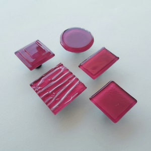 Bordeaux Accent Glass Knob. Burgundy Glass Knob. Artistic Deep Red Glass Cabinet Handle. Accent Glass Cabinet Knob. Bordeaux Glass Knob 0036