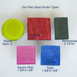 Unique Purple Sparkle Glass Knob. Square Accent Lilac Glass Knob. Artistic Fused Glass Handle in Sparkly Purple Color 0015 image 5