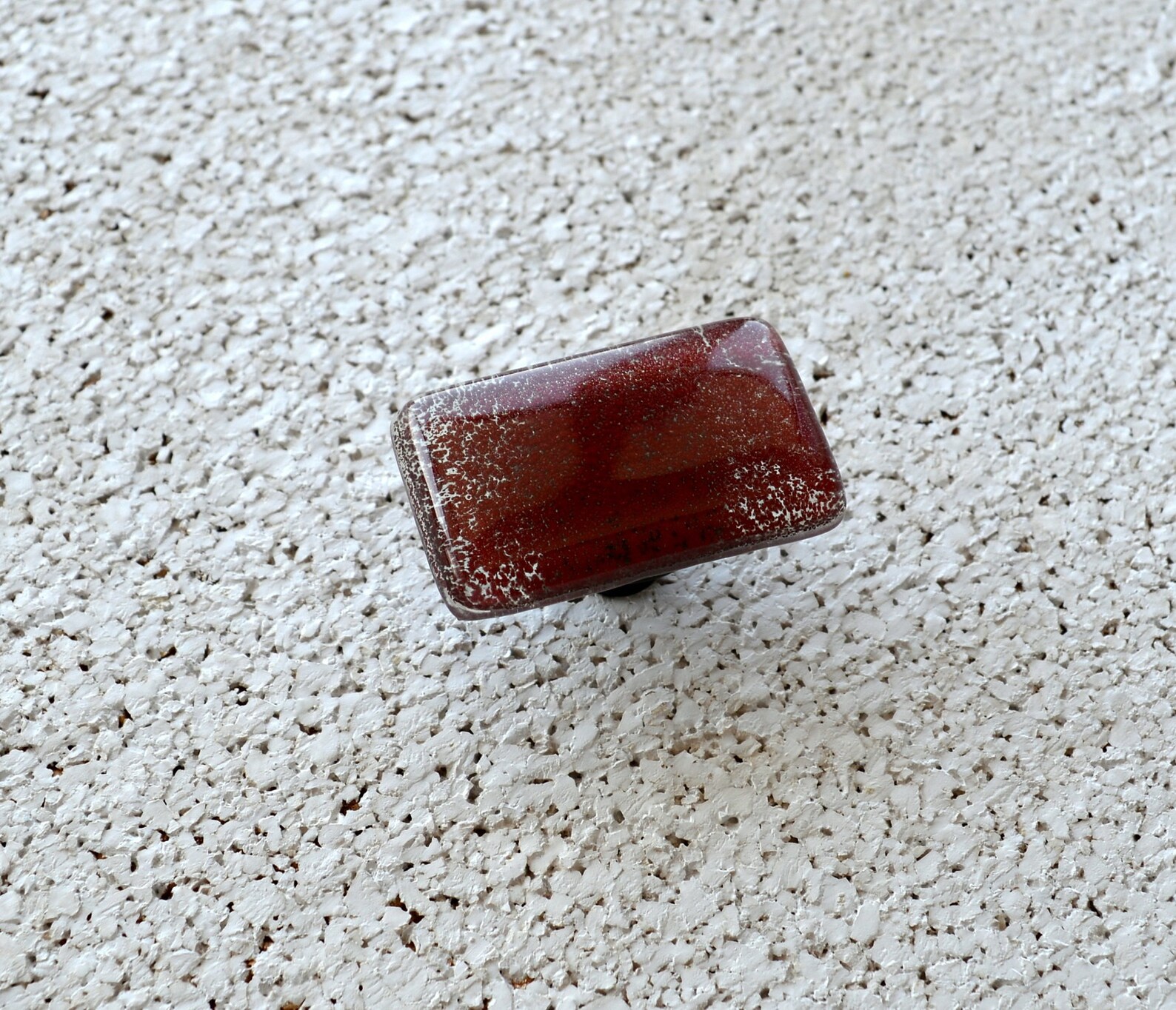 Perilla de vidrio fundido marrón rojizo. Perilla de cristal | Etsy