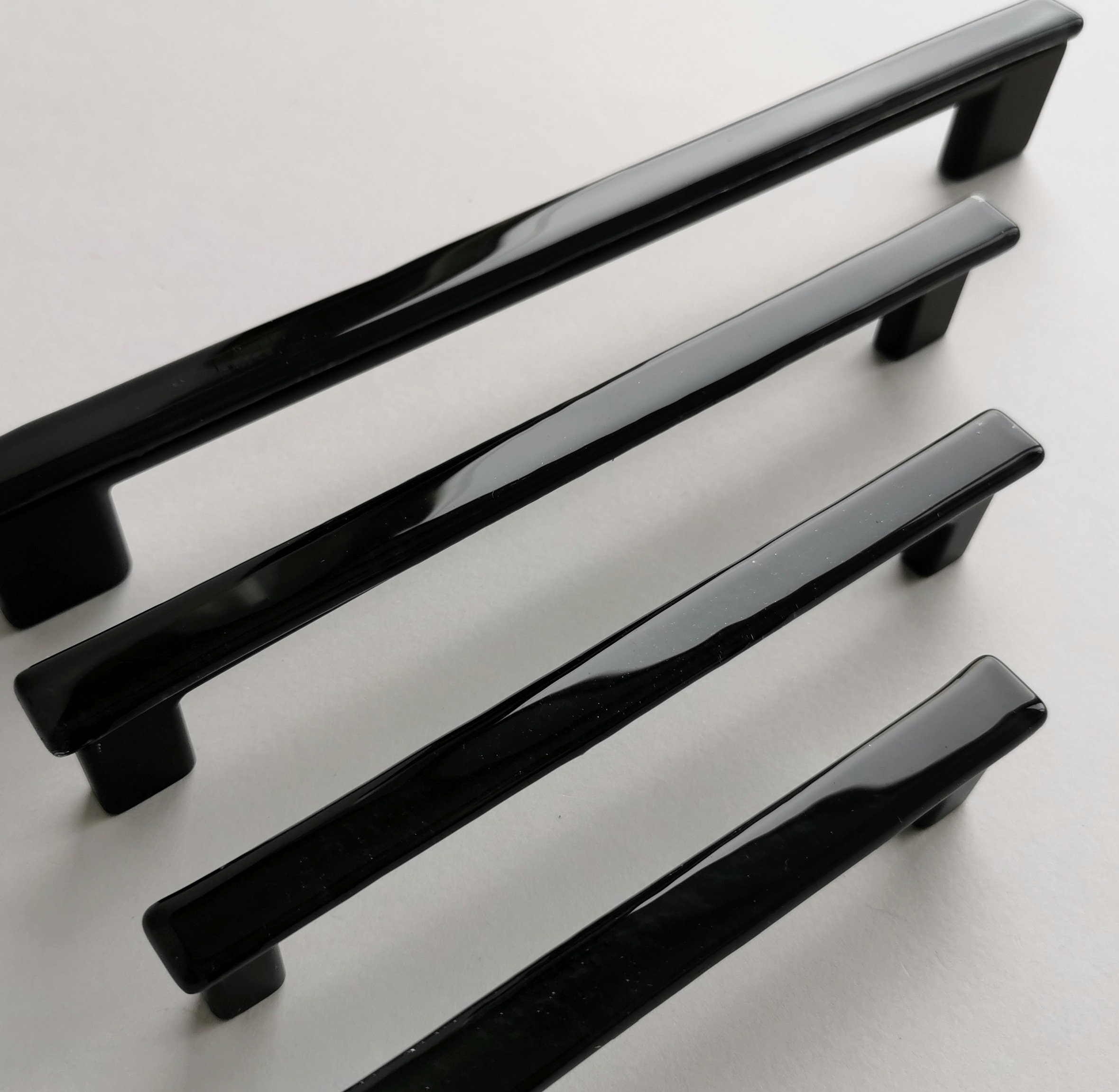 Cut Glass Black Drawer & Cupboard Knobs - Tiny Pulls For Furniture, Free Postage