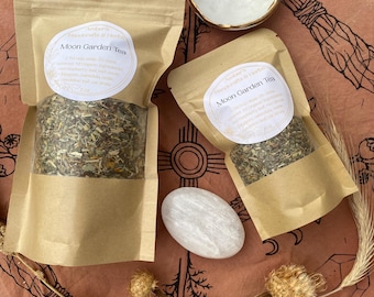 Moon Garden biologische kruidenthee – vrouwelijke wellnessmix, frambozenblad- en brandnetelinfusie