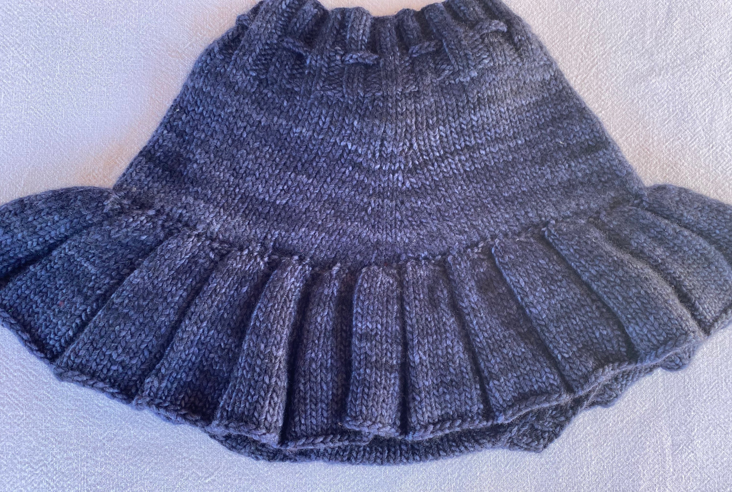 Merino Wool Hand Knit Skating Pond Skirt - Etsy