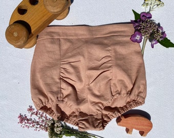 Rouched, high-waisted knicker shorts