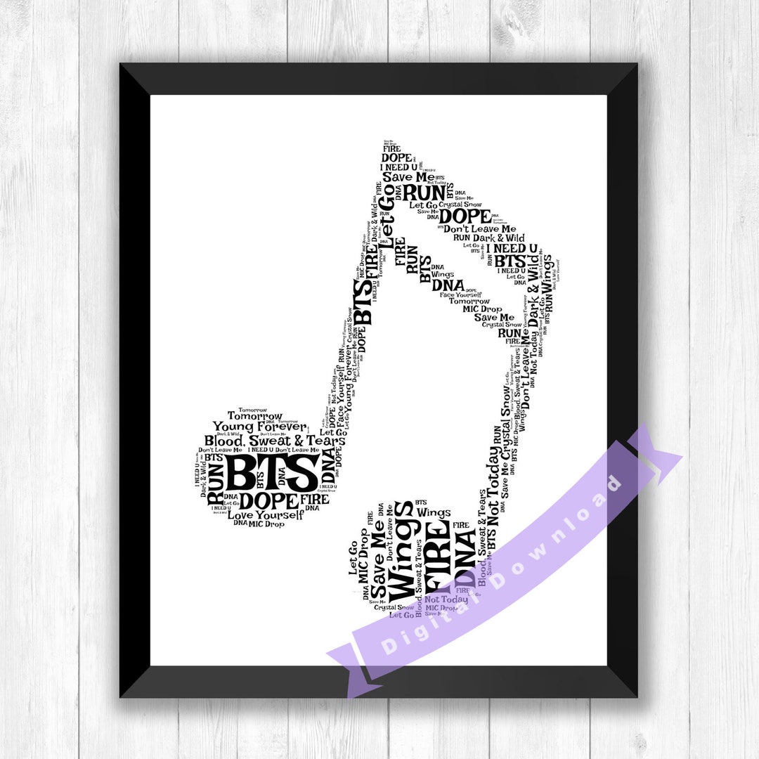 BTS Music Note - Etsy