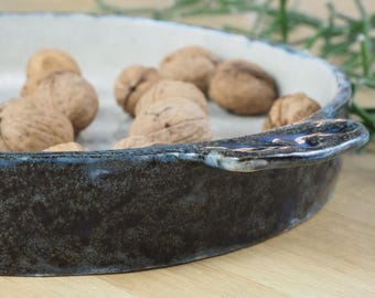 Handmade Ceramic Baking Dish – Rustic Pottery Bakeware – Oven Safe Stoneware Casserole