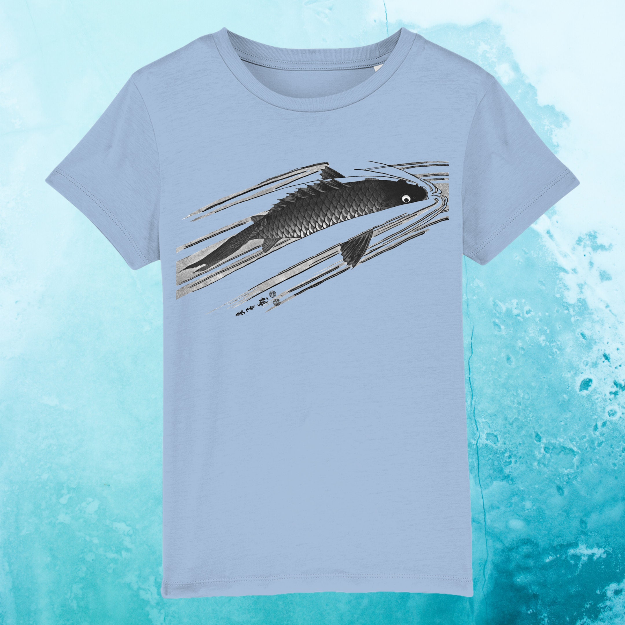 Kids Carp T Shirt Fish T Shirt Child S Top Blue Etsy