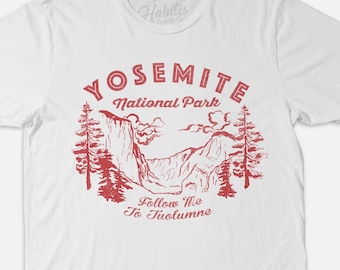 Camiseta do Parque Nacional de Yosemite – Camiseta com estampa vintage para caminhadas e uso casual.