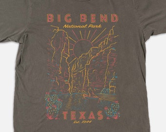 Big Bend Texas National Park Tee Shirt - Unisex Festival Apparel