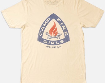 Vintage Camp Fire Girls-T-shirt – Retro camping-grafisch T-shirt