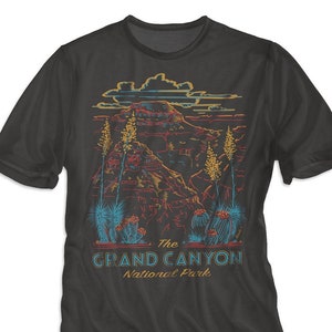 Grand Canyon National Park Shirt Unisex Vintage Style Tee Short Sleeve Crew