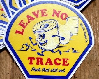Leave No Trace National Park Sticker - For Camping, Hiking, and Backpacking.