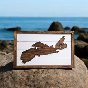 Panneau en bois 3D Nova Scotia | Nouvelle-Écosse | Maritimes | Cadeau de la Nouvelle-Écosse | Cadeau de la côte est