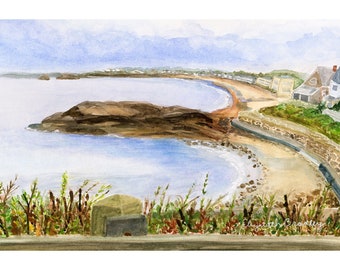 Preston Beach - Marblehead MA  Giclee Print on water color paper