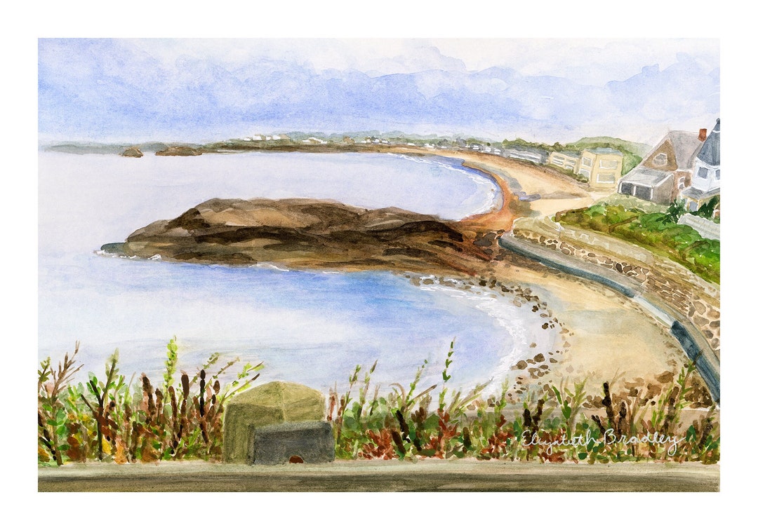 Preston Beach Marblehead MA Giclee Print on Water Color Paper Etsy