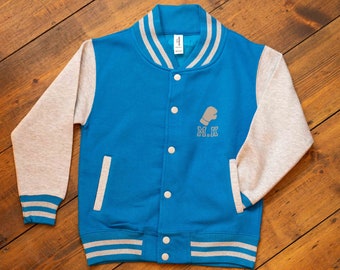 Bambini Personalizzata Nome e Numero Varsity Letterman Giacca College Stile Americano