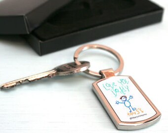 Personalised Childs Own Artwork Keyring