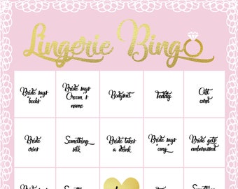 Lingerie Bingo (12) Cards