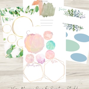 Printable verse mapping pages- Scripture Study- Map out bible verses! Bible Journaling- PDF file- Study notes