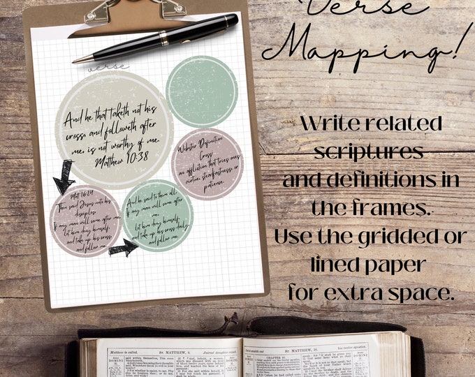 Verse Mapping Printable Pages! Bible study, Bible Journaling, Bible Notes, Scripture Study, Study Notes, Map out Bible Verses,