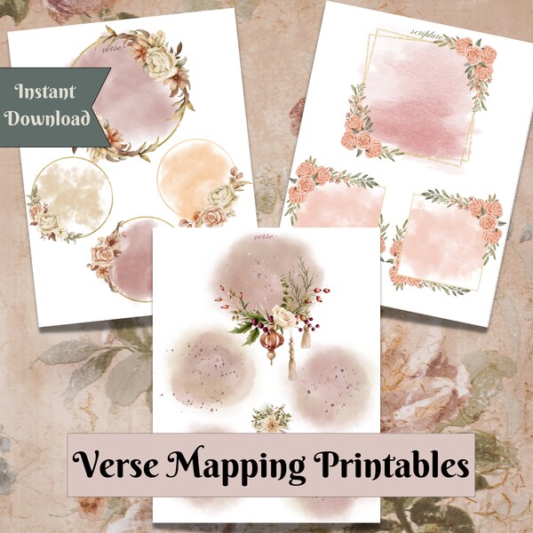 Printable Verse Mapping Pages Scripture Study Map Out Bible Verses ...