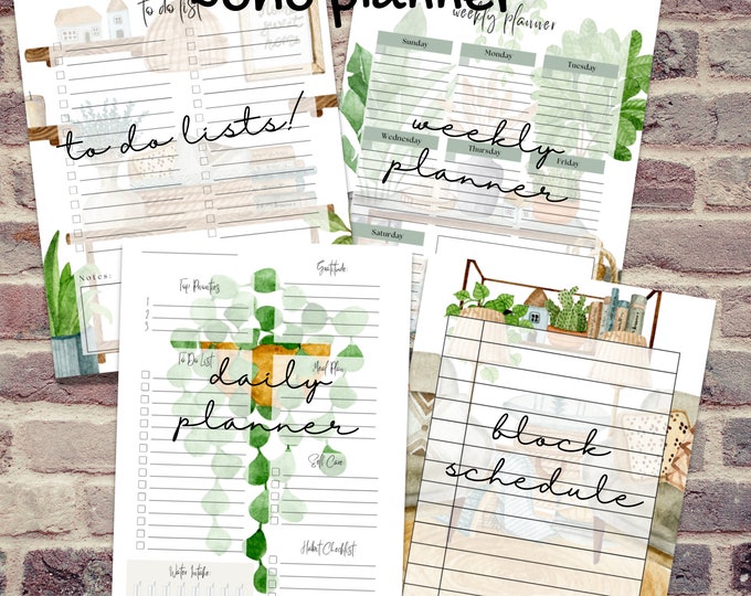 Weekly & Daily Planner | Block Schedule | To Do Lists | Planning Pages | Boho | Organize your day