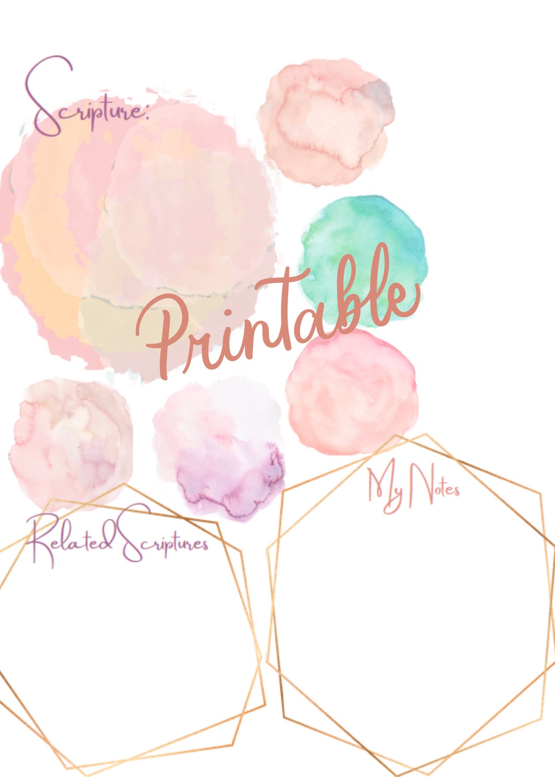 Printable Verse Mapping Pages- Scripture Study- Map Out Bible Verses ...