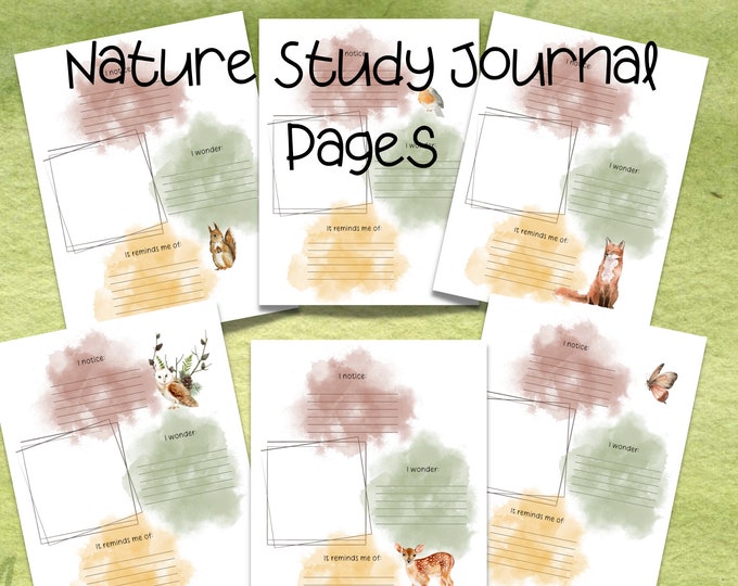 Nature Study | Printable Journaling Pages | Nature Journaling for Kids | Charlotte Mason Inspired Homeschooling |