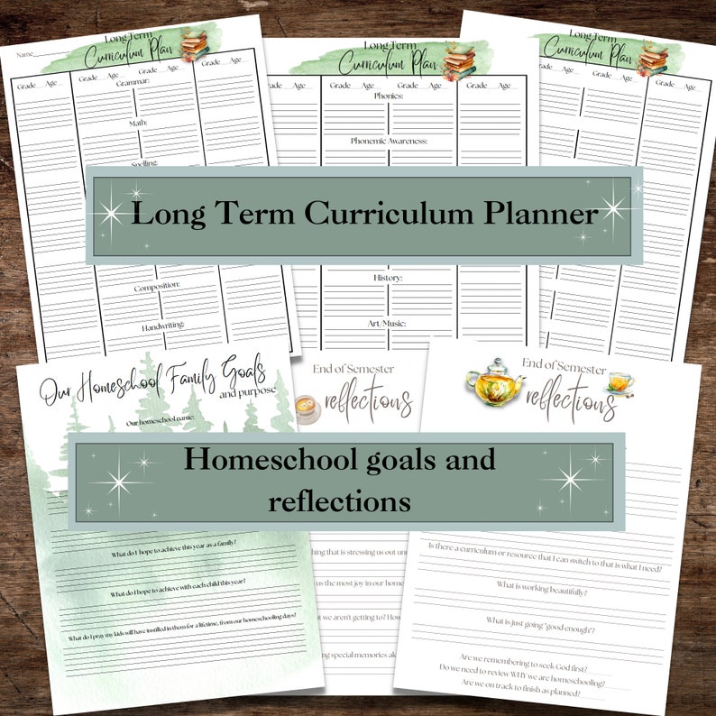 Homeschool Planner Printables 2024 2025 Charlotte Mason Inspired Nature