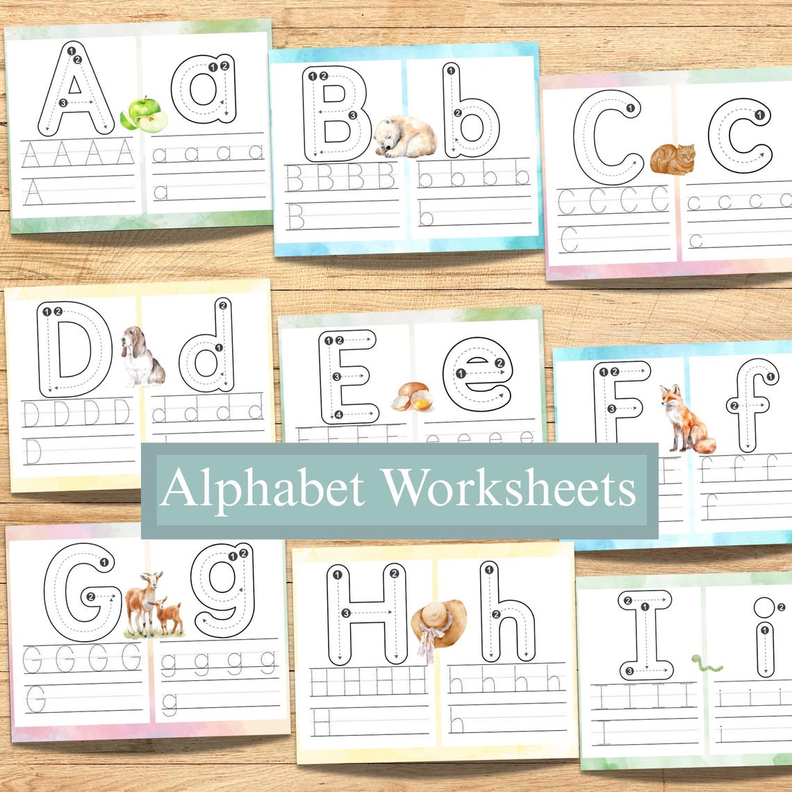 Alphabet Worksheet | ABC Handwriting Printable Worksheet | Letter ...