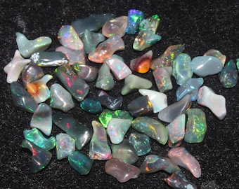 natural gemstone AAA Ethiopian welo opal polished smooth unDrilled rough lot Rainbow flash top quality opal rough  #103