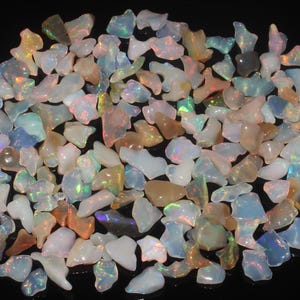 Natural Gemstone Multi fire Ethiopian welo opal polished smooth unDrilled rough lot Rainbow flash  #411