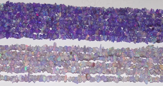 Ethiopian Fire Opal Chip Strand: Raw Uncut Gemstone Beads, 3-4mm