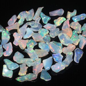 Natural Gemstone Multi fire Ethiopian welo opal polished smooth unDrilled rough lot Rainbow flash  #167