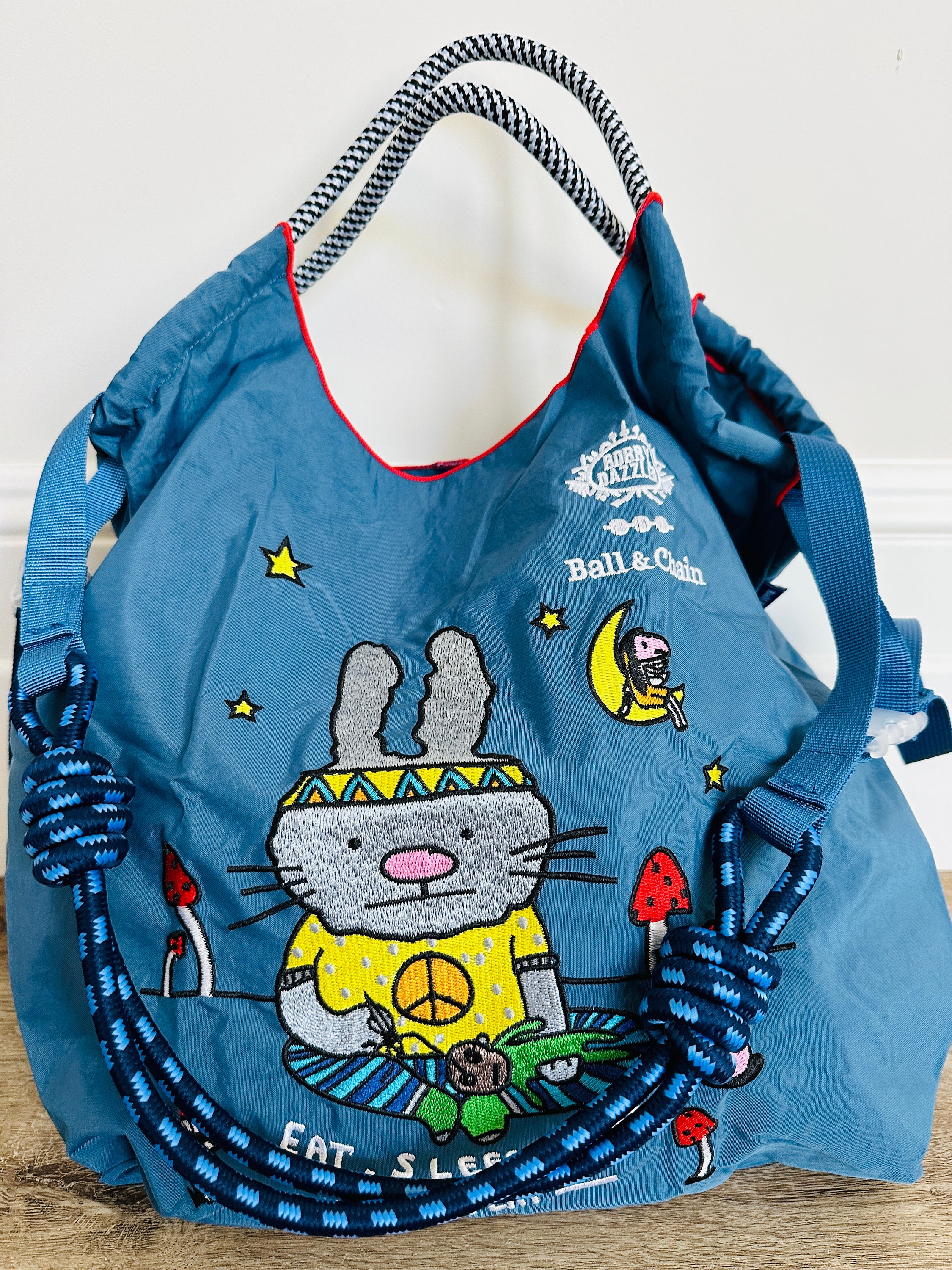 Stylish Eco-friendly Tribe Rabbit Embroidered Tote/crossbody Bag ...