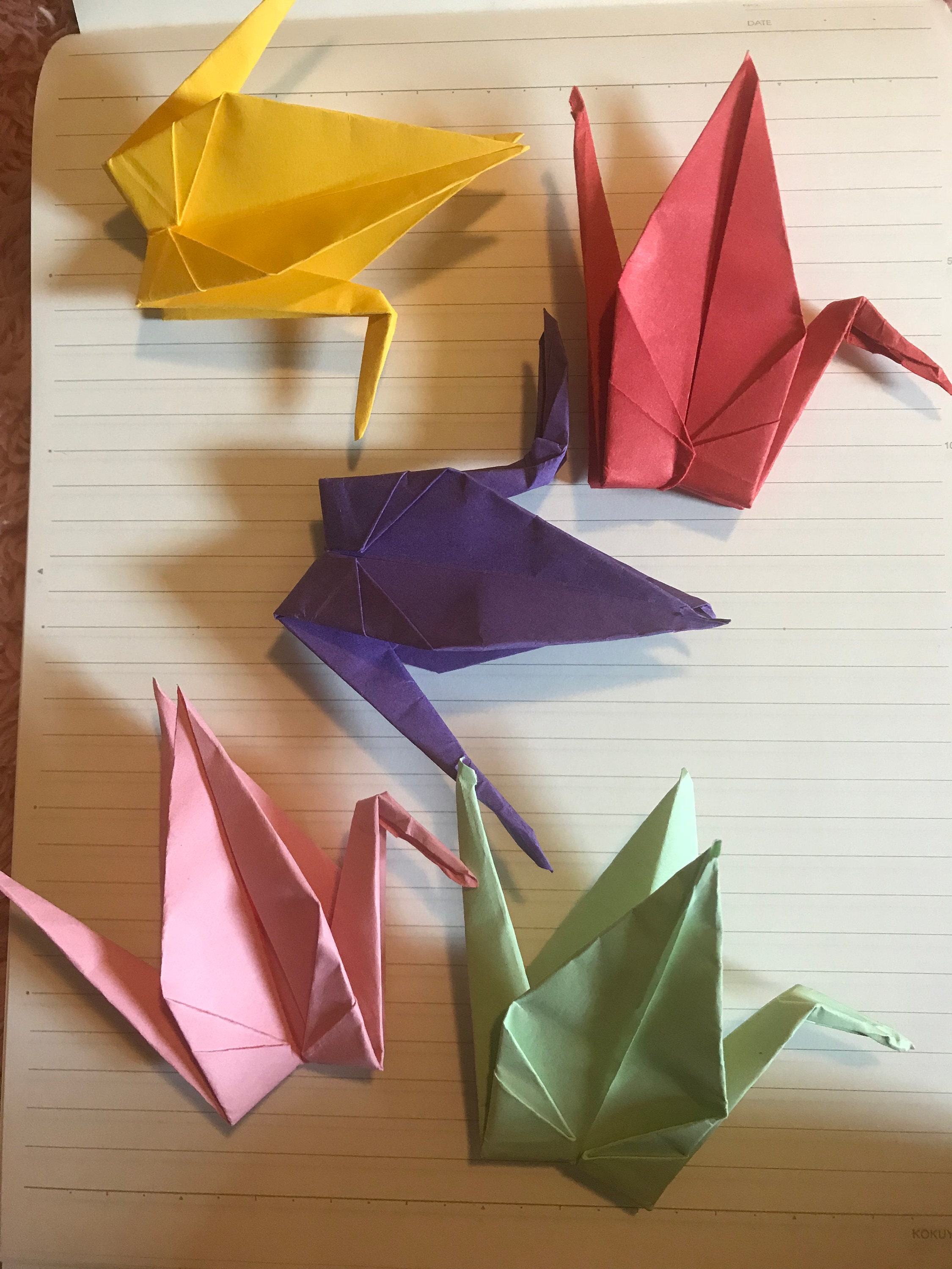 Paper Tsuru origami Birds Etsy