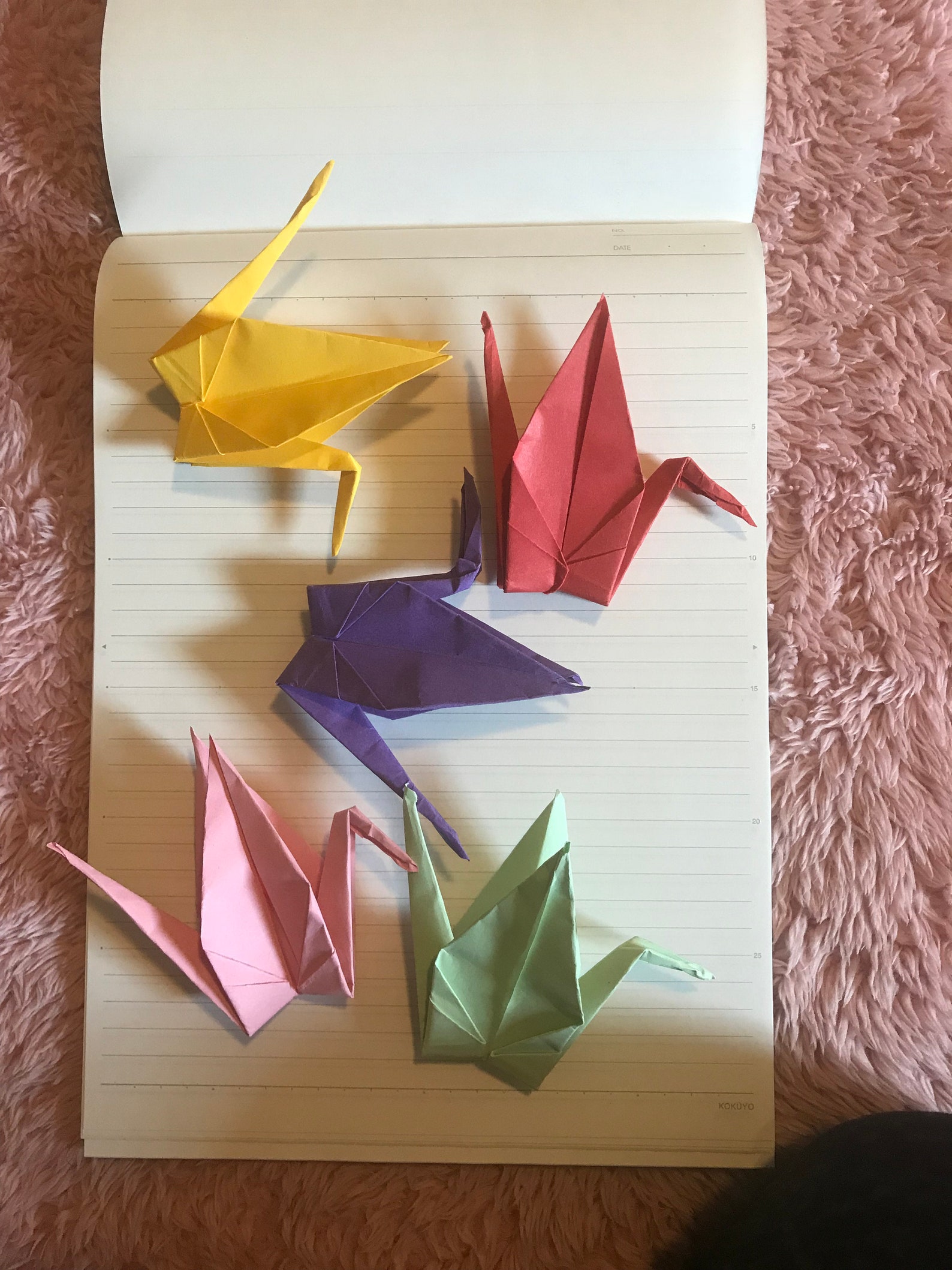 Paper tsuru origami birds Etsy