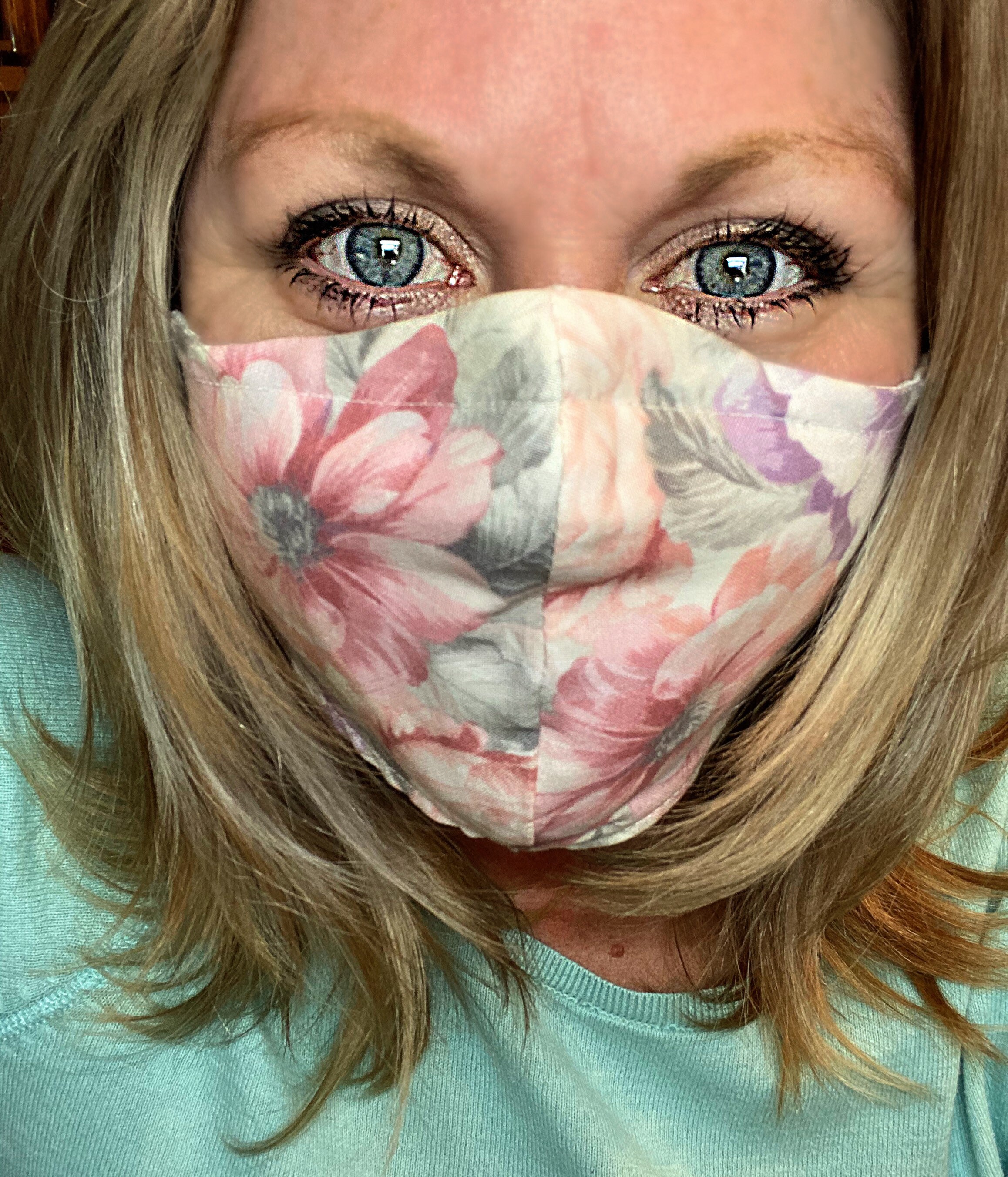 Elegant Floral Face Mask With Nose Wire and Adjustable Ear Etsy