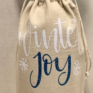 Winter Joy Wine Tote