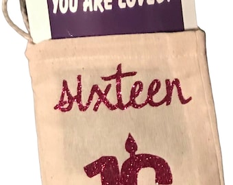 Sweet 16 gift card holder