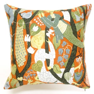 Cushion Pilow case - Stig Lindberg Melodi (Melody) orange 45x45 - double sided