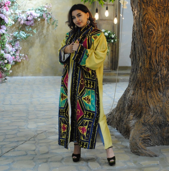 Vintage Natural Silk Embroidered Suzani Uzbek Chapan Kaftan - Etsy