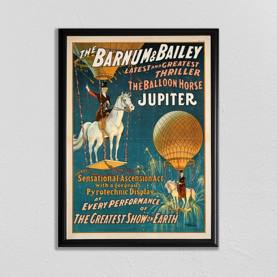 Ringling Brothers Horse Jupiter Vintage Circus Travel Advertisement Poster