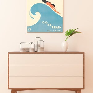 Art Deco Poster, Art Deco Print Swimming Poster Kodak Poster, Beach ...