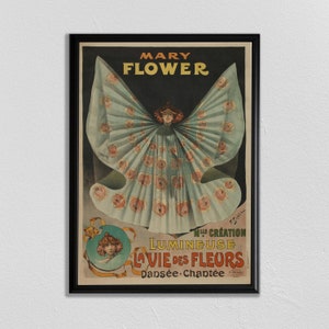 Vintage Magician Poster, Paris Theatre Print, France Wall Art, Eiffel Tower, French Cinema Poster, France Movie Poster, Vintage Movie Poster